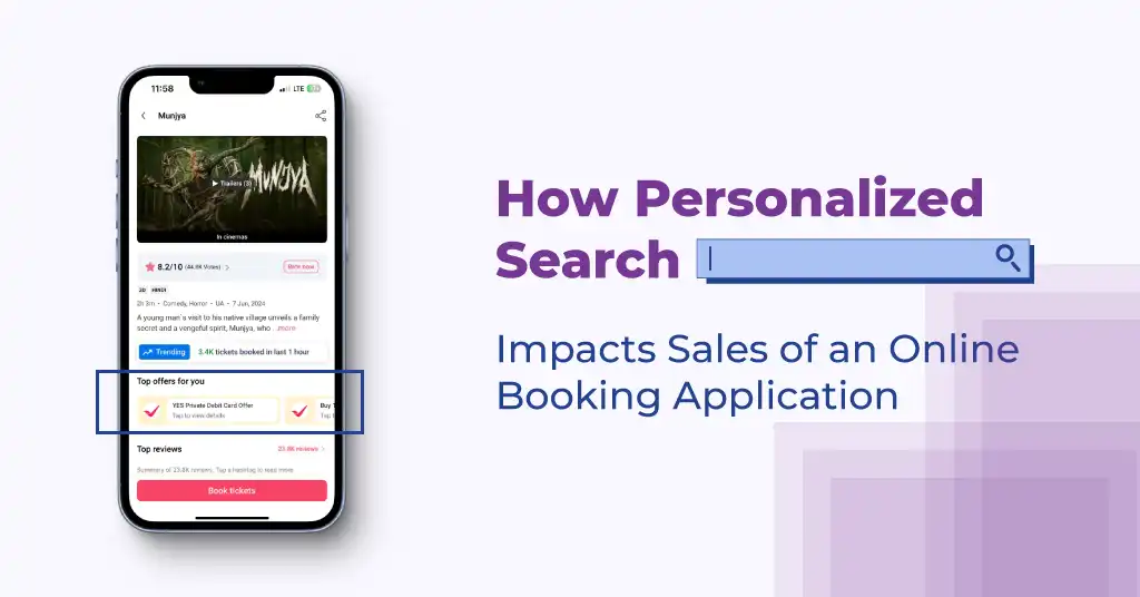 How Personalized Search Impacts Sales of an Online Booking Application